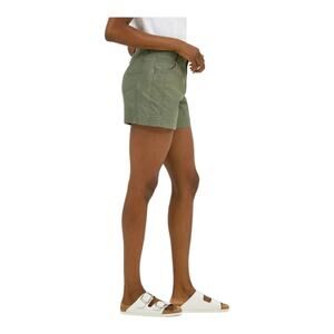 Lee Women's A-Line Olive Mountain Green High Rise 4 In Inseam Shorts Size 12 New